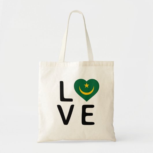 Liefde - Mauritaanse vlag Tote Bag (Voorkant)