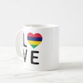 Liefde - Mauritius vlag Koffiemok (Voorkant links)