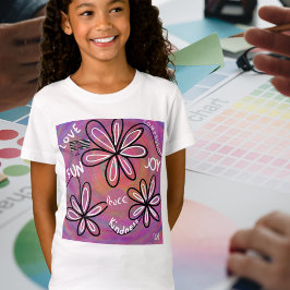 Liefde, mededogen, vreugde, vrede voor de mensheid t-shirt