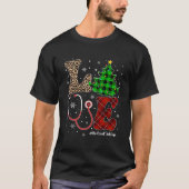 Liefde Medische Tech Life Luipaard Kerstboom Buff T-shirt (Voorkant)