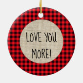 Liefde meer buffalo-Ornament Keramisch Ornament (Achterkant)