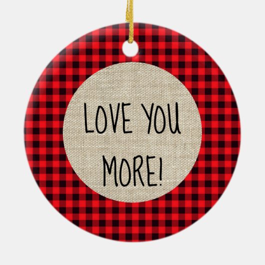 Liefde meer buffalo-Ornament Keramisch Ornament (Achterkant)