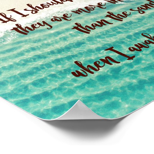 Liefde: Meer dan de sand KJV Bijbelversie Poster (Hoek)