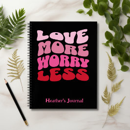 liefde meer zorgen minder retro golf notitieboek