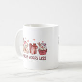 Liefde Meer zorgen Minder Valentijnsdag Koffiemok (Voorkant links)