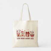 Liefde Meer zorgen Minder Valentijnsdag Tote Bag (Achterkant)