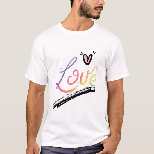 Liefde Meerdere Kleuren T-shirt (Voorkant)