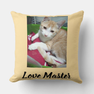 Liefde Meester Kat Citaat Humor Foto Kussen