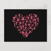 Liefde Meisjes Gymnastiek - Silhouet Hart Briefkaart (Voorkant)
