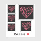 Liefde Meisjes Gymnastiek - Silhouet Hart Sticker (Vel)