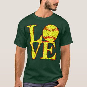 LIEFDE Meisjes Softbal Fastpitch Softbal Lov T-shirt