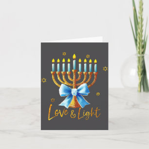 Liefde Menorah Chanukah Licht Hanukkah Blauwe Coqu Kaart