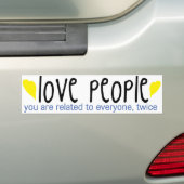 Liefde mensen bumpersticker (Op auto)