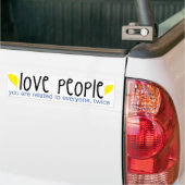 Liefde mensen bumpersticker (Op Truck)