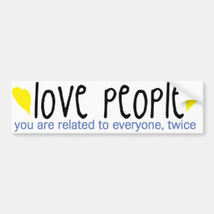 Liefde mensen bumpersticker