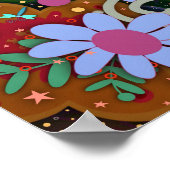 Liefde mensen citeren bloemige inspirerend poster (Hoek)