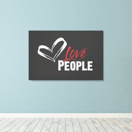 Liefde Mensen Verpakt Canvas Afdruk (Insitu (Houten vloer))
