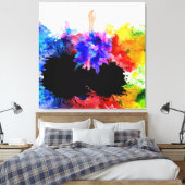 Liefde mensheid zal moderne kunst niet uithollen 1 canvas afdruk (Insitu (Slaapkamer))
