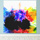 Liefde mensheid zal moderne kunst niet uithollen 1 canvas afdruk (Insitu (Houten vloer))