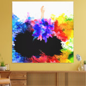 Liefde mensheid zal moderne kunst niet uithollen 1 canvas afdruk (Insitu (Woonkamer))