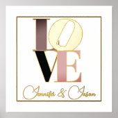 Liefde met aangepaste tekst folie afdrukken (Voorkant)