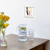 Liefde met aangepaste tekst folie afdrukken (Laag (Keuken))