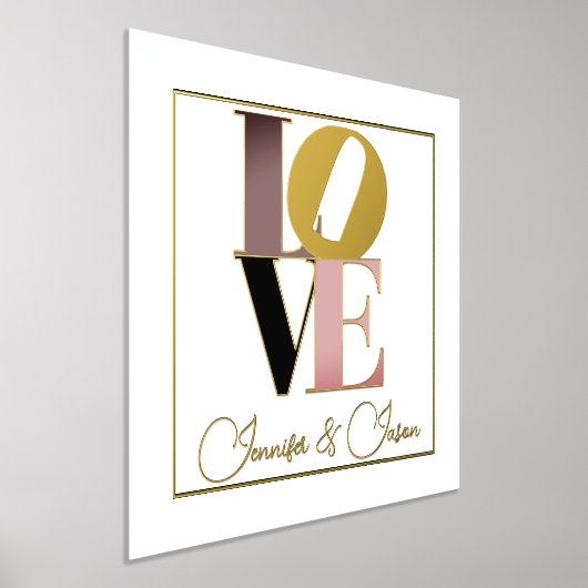 Liefde met aangepaste tekst folie afdrukken (Laagn)