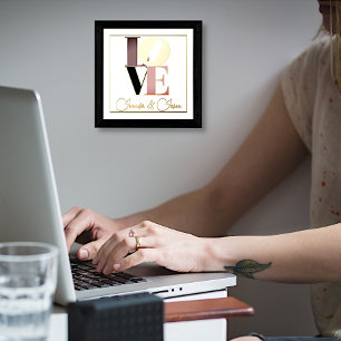 Liefde met aangepaste tekst folie afdrukken