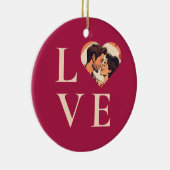 Liefde met Afbeelding Keramisch Ornament (Rechts)