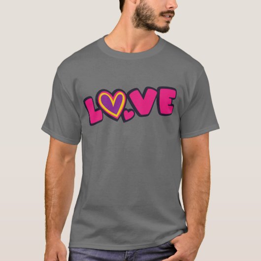 Liefde met al je hart t-shirt (Voorkant)