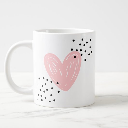 Liefde met Black Particles Design Grote Koffiekop (Links)