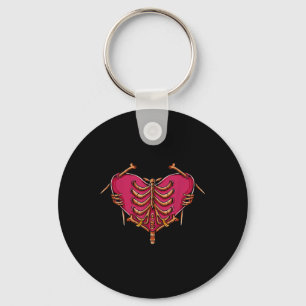 Liefde met Botten Hand Hart Grappige Botten Liefde Sleutelhanger
