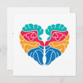 Liefde met brein feestdagenkaart (Voorkant / Achterkant)