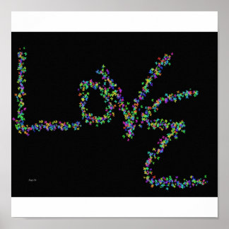 Liefde met Butterflies Poster