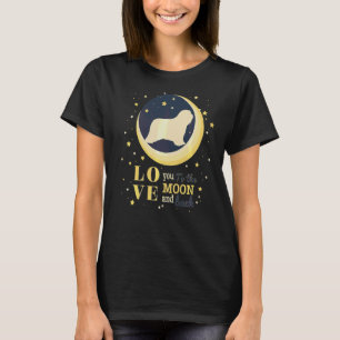 Liefde met collie naar de maan t-shirt