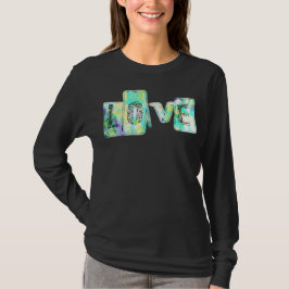 Liefde met compassie honkbal t-shirt