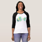 Liefde met compassie honkbal t-shirt (Voorkant volledig)