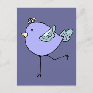 Liefde met Cute Cartoon Chick, Bird Briefkaart