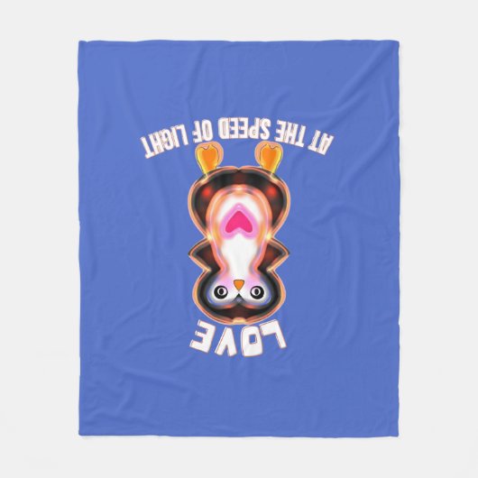 Liefde met de snelheid van het licht Pinguïn Cadea Fleece Deken (Voorkant)