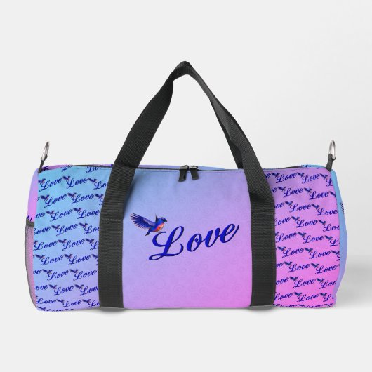 Liefde met een Bluebird gepersonaliseerd Plunjezak (Achterkant)