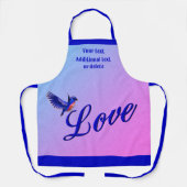 Liefde met een Bluebird gepersonaliseerd Schort (Voorkant)