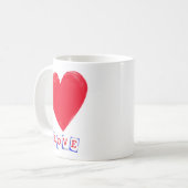 Liefde met een groot hart Valentijns's Gift Koffiemok (Voorkant links)
