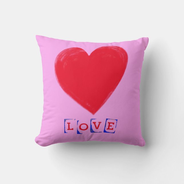 Liefde met een groot hart Valentijns's Gift Kussen (Voorkant)