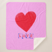 Liefde met een groot hart Valentijns's Gift Sherpa Deken (Voorkant)