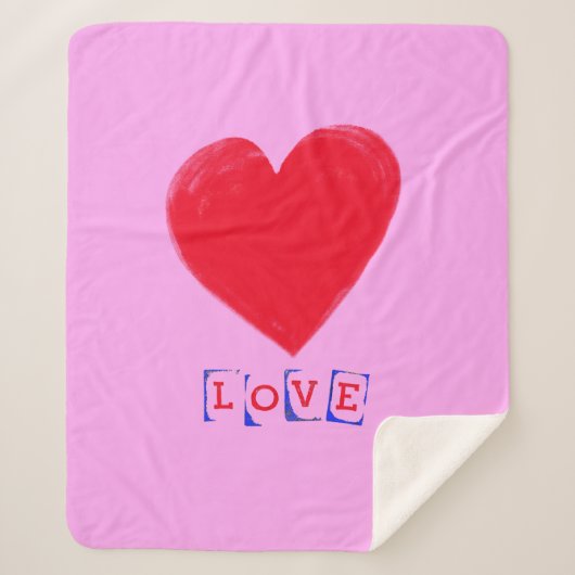 Liefde met een groot hart Valentijns's Gift Sherpa Deken (Voorkant)