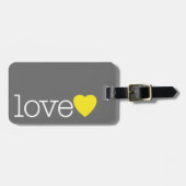 Liefde met een helder hart en helder adres / telef bagagelabel (Voorkant horizontaal)