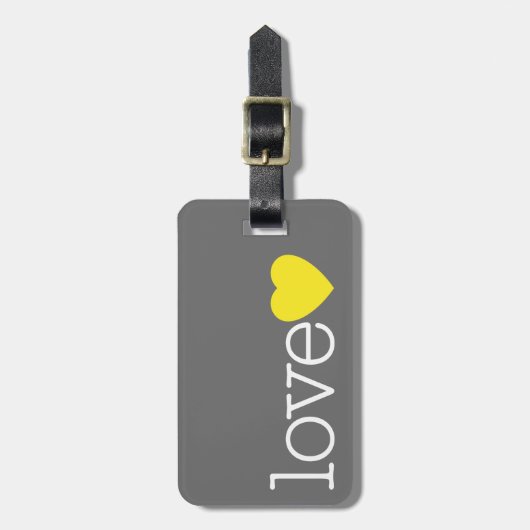 Liefde met een helder hart en helder adres / telef bagagelabel (Voorkant verticaal)