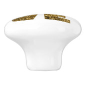 Liefde met een hondenpoot keramische knop (Zijkant)