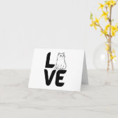 Liefde met een kat als een O BLANK Kaart (Gele Bloem)