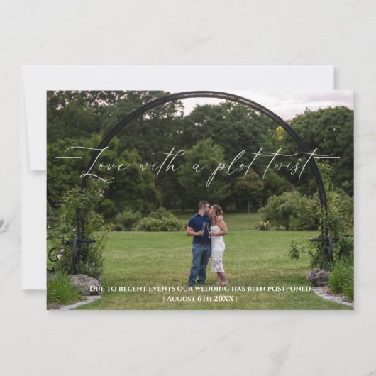 Liefde met een plot twist verander de datum kaart (Voorkant)